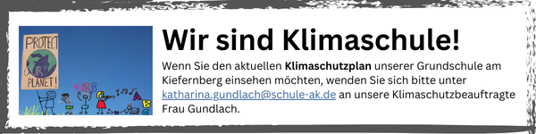 Hinweis auf Klimaschule