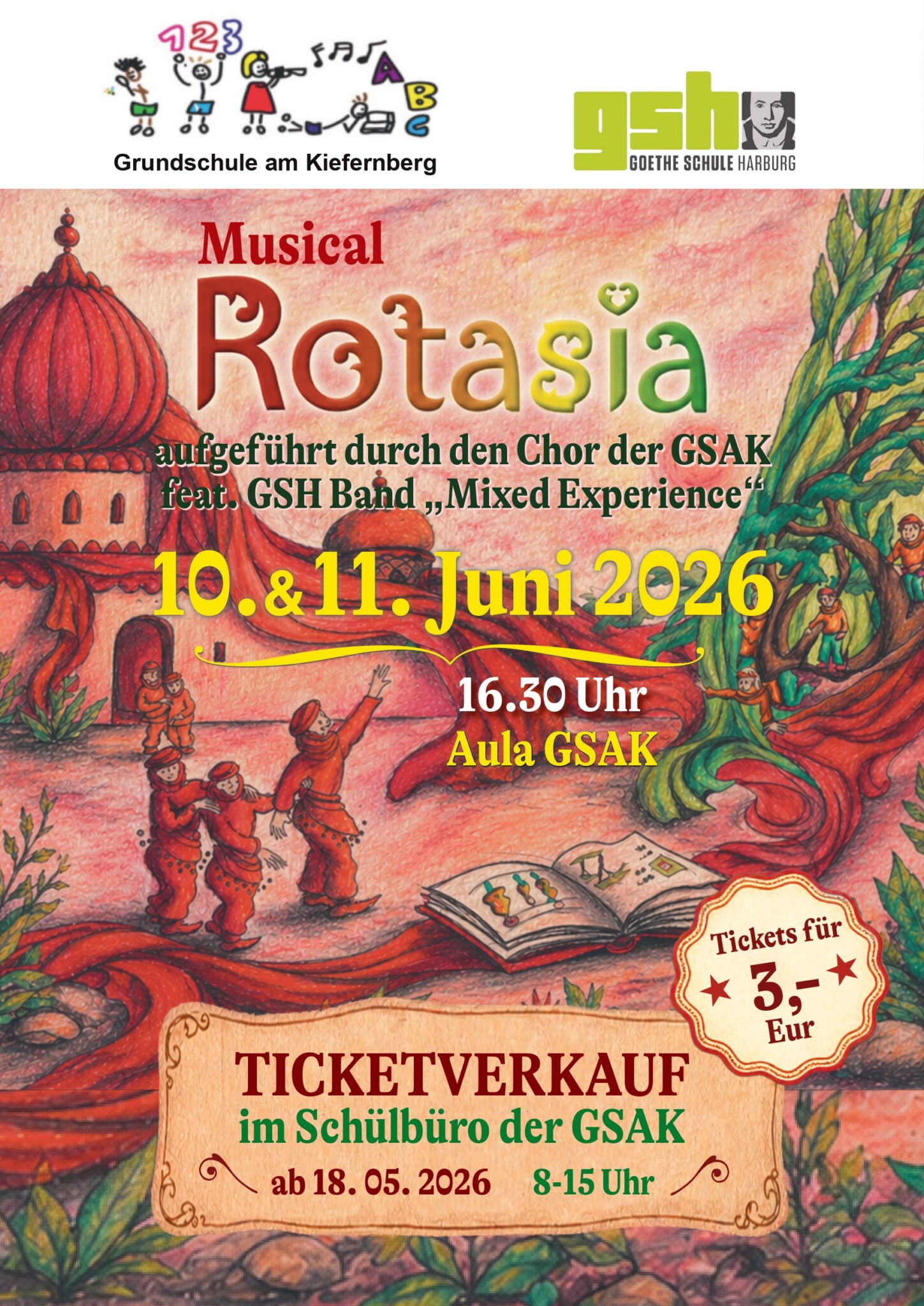 Poster zum Musical Rotasia. Alle Infos darauf im Kalender unten.